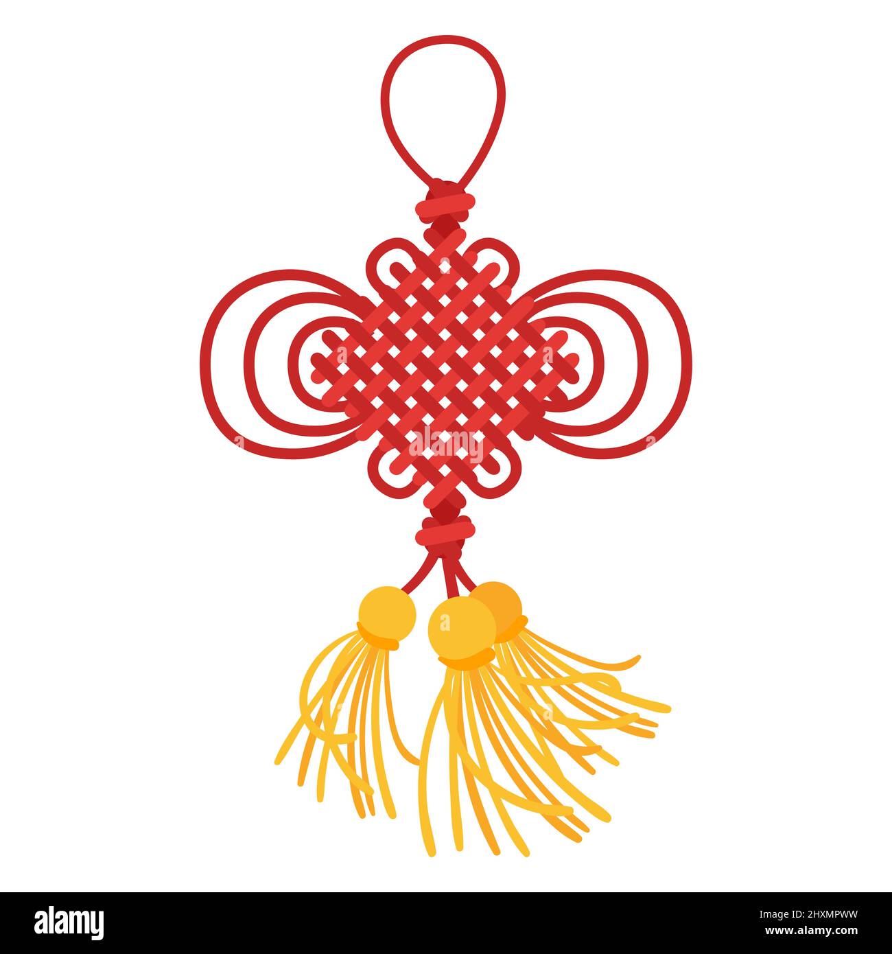 Illustration vectorielle d'un nœud chinois traditionnel Illustration de Vecteur