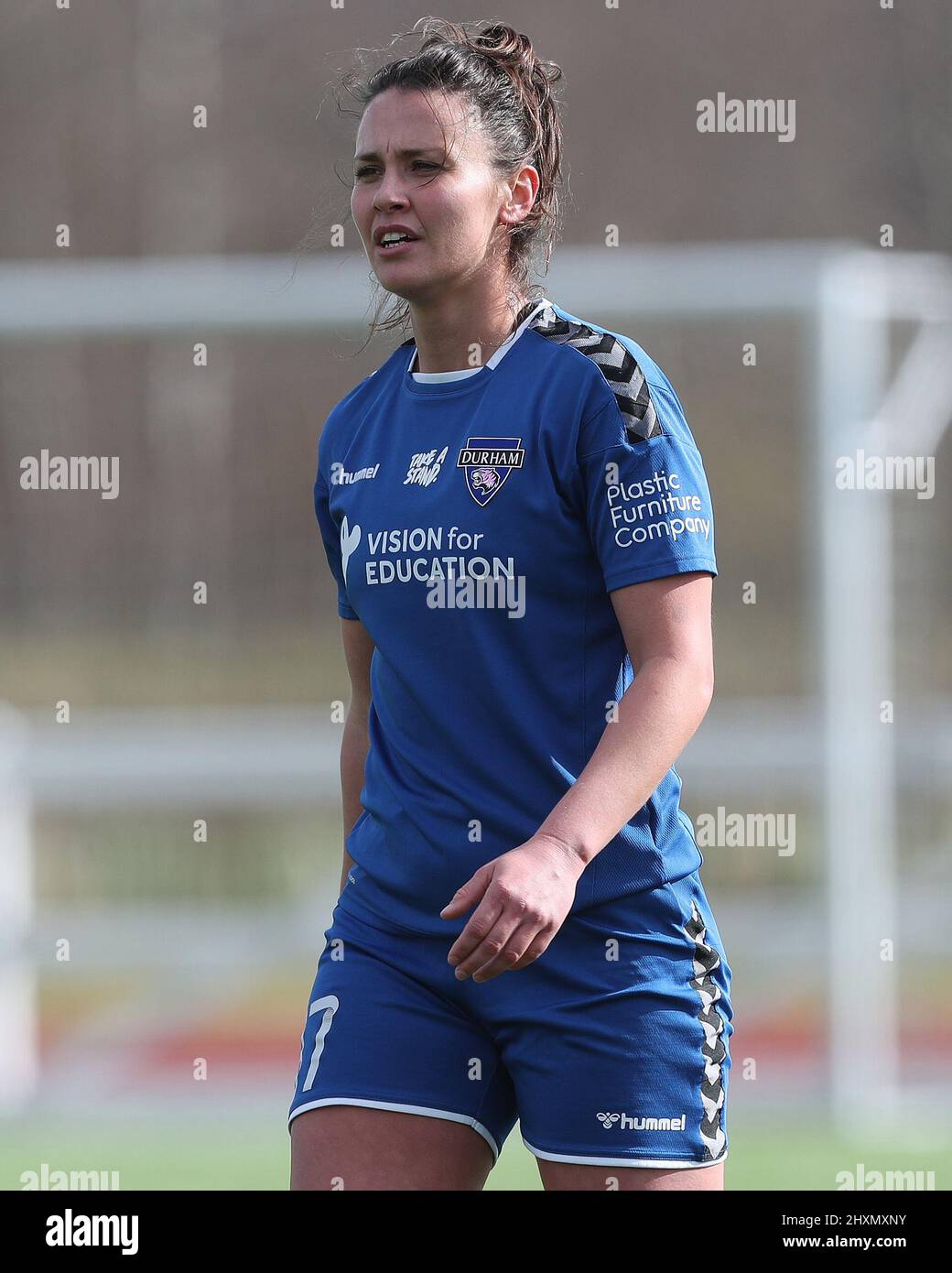 DURHAM, ROYAUME-UNI. 13th MARS Liz Ejupi de Durham Women lors du match de championnat féminin de la FA entre Durham Women FC et Coventry se sont Unis au château de Maiden, à Durham City, le dimanche 13th mars 2022. (Credit: Mark Fletcher | MI News) Credit: MI News & Sport /Alay Live News Banque D'Images