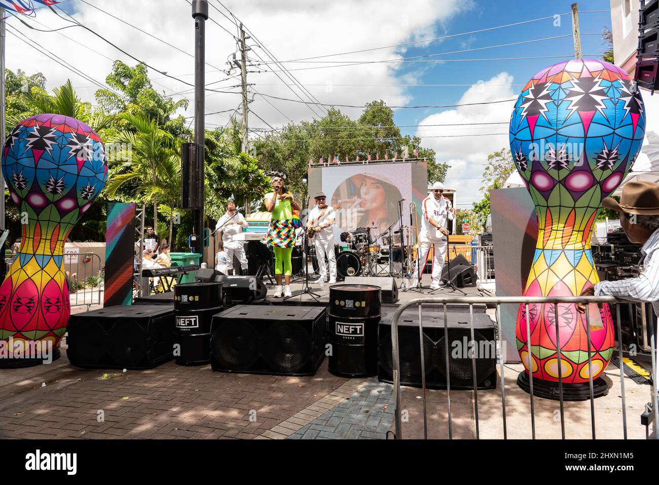 Miami, Floride, États-Unis - 13 mars 2022 : Festival annuel de musique Calle Ocho ; à Little Havana à Miami, FL Banque D'Images