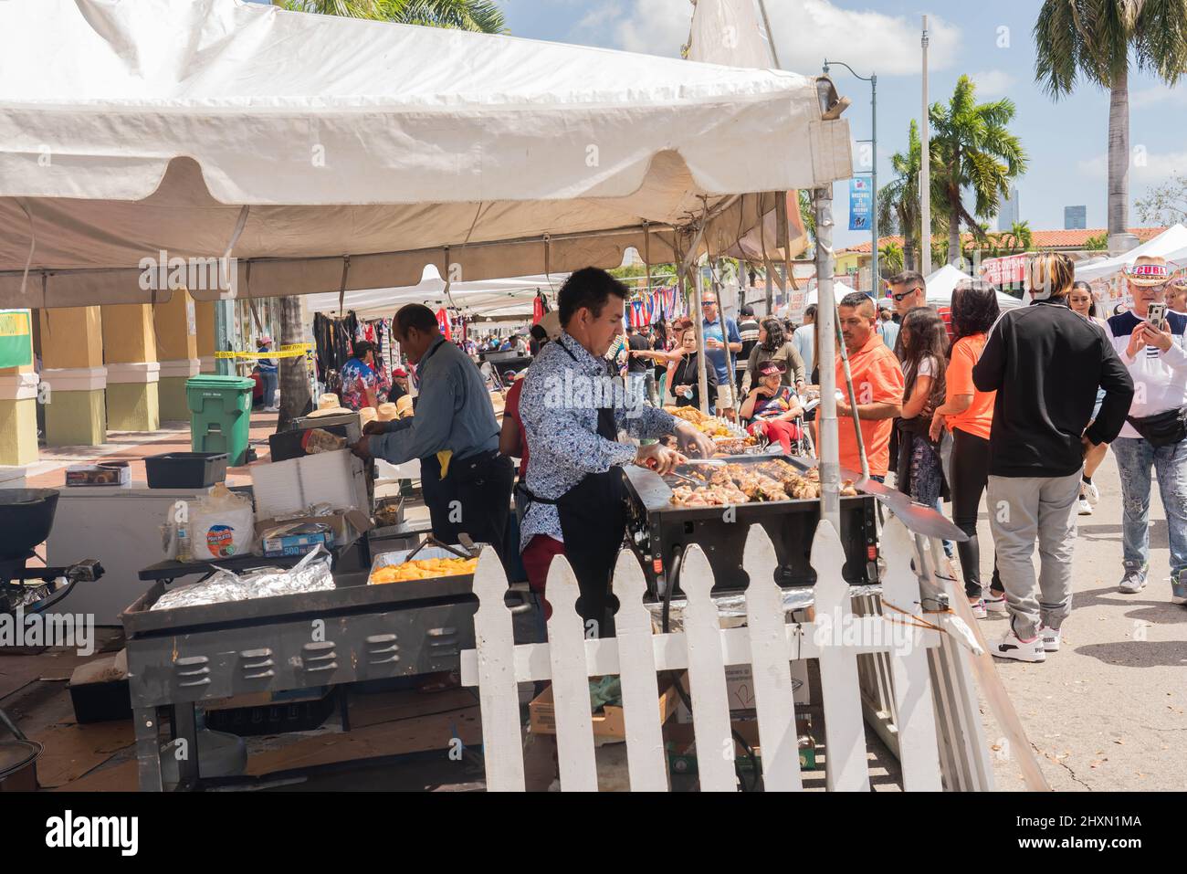 Miami, Floride, États-Unis - 13 mars 2022 : Festival annuel de musique Calle Ocho ; à Little Havana à Miami, FL Banque D'Images