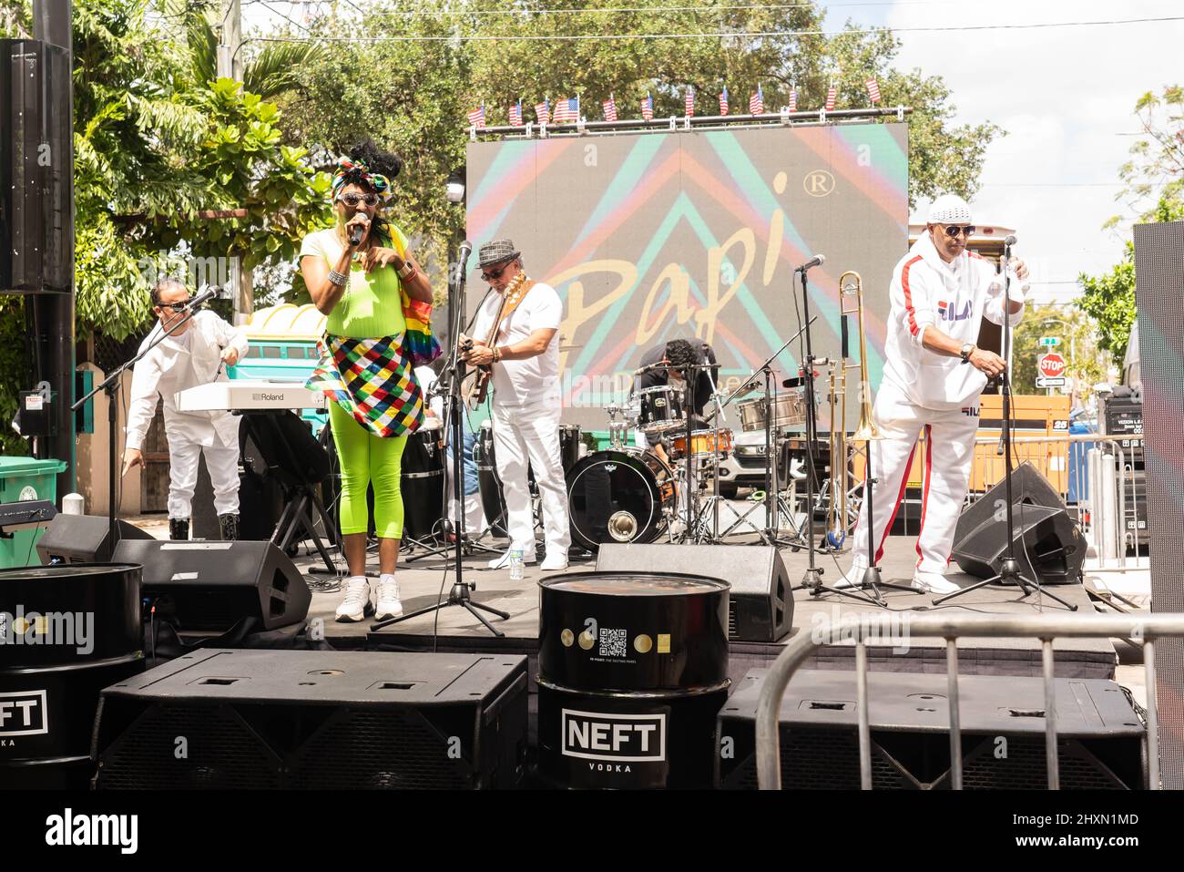 Miami, Floride, États-Unis - 13 mars 2022 : Festival annuel de musique Calle Ocho ; à Little Havana à Miami, FL Banque D'Images