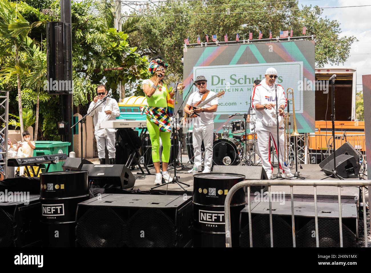 Miami, Floride, États-Unis - 13 mars 2022 : Festival annuel de musique Calle Ocho ; à Little Havana à Miami, FL Banque D'Images