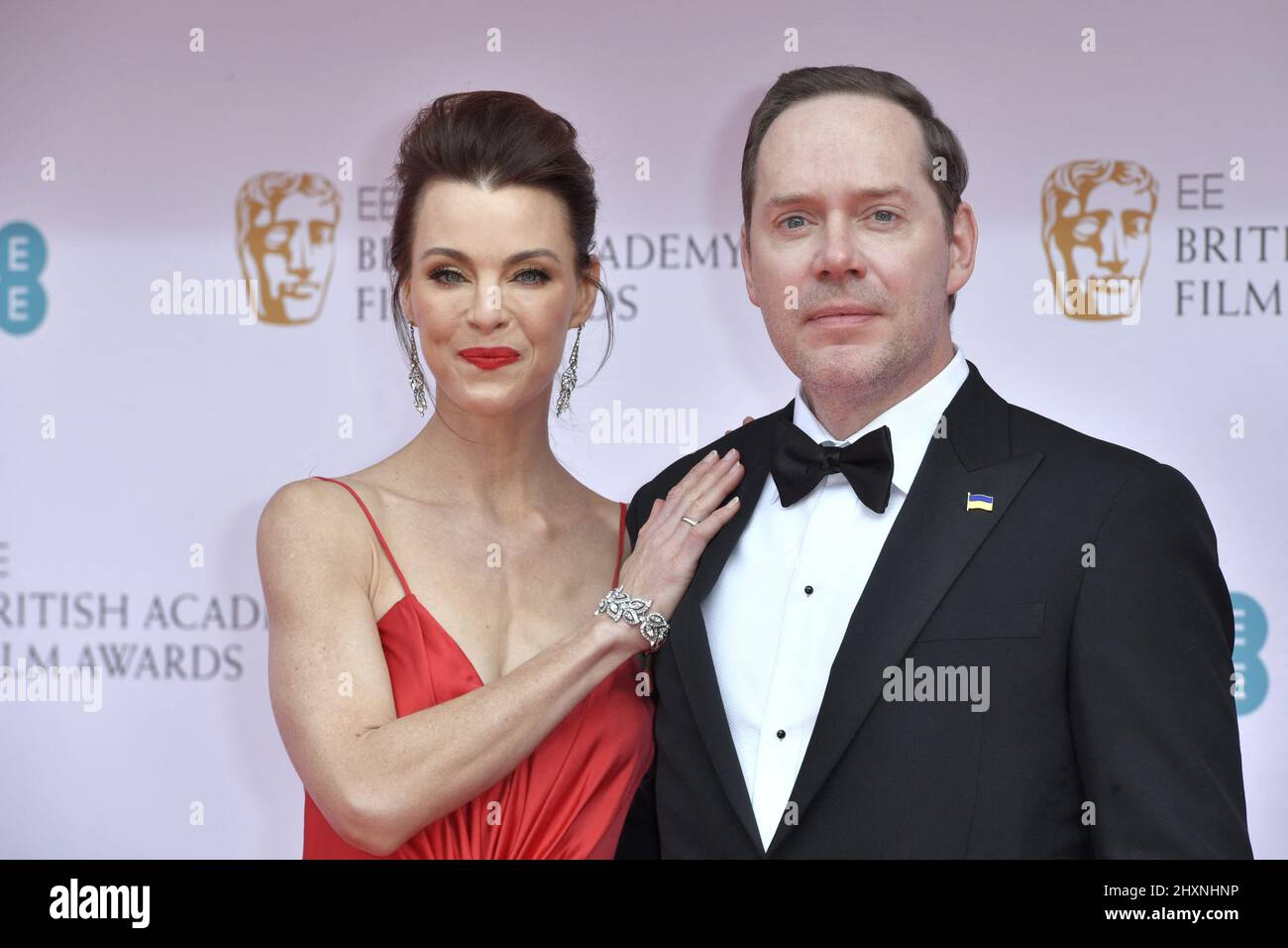 Londres, Angleterre, le 13 mars 2022. Johanna Watts et Jon Spaihts assistent aux EE British Academy film Awards 2022 (BAFTA) au Royal Albert Hall de Londres, en Angleterre, le 13 mars 2022. Photo d'Aurore Marechal/ABACAPRESS.COM crédit: Abaca Press/Alay Live News Banque D'Images