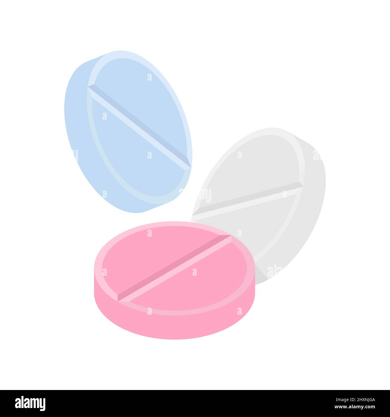 Composition de pilules et de médicaments vecteur coloré icône réaliste Illustration de Vecteur