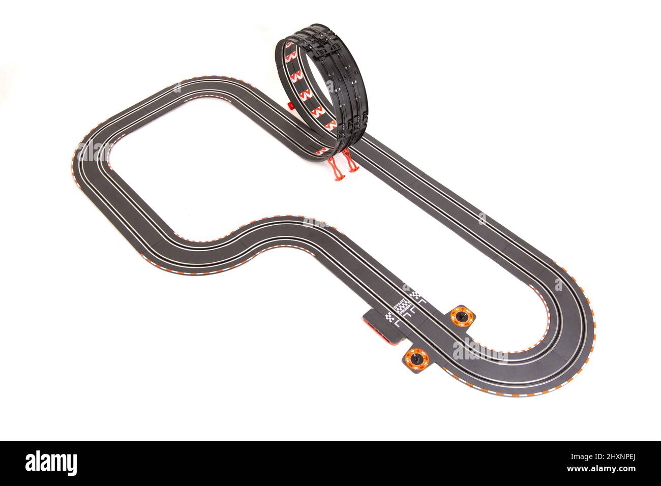 circuit scalextric avec boucle, échelle 1/43 Banque D'Images