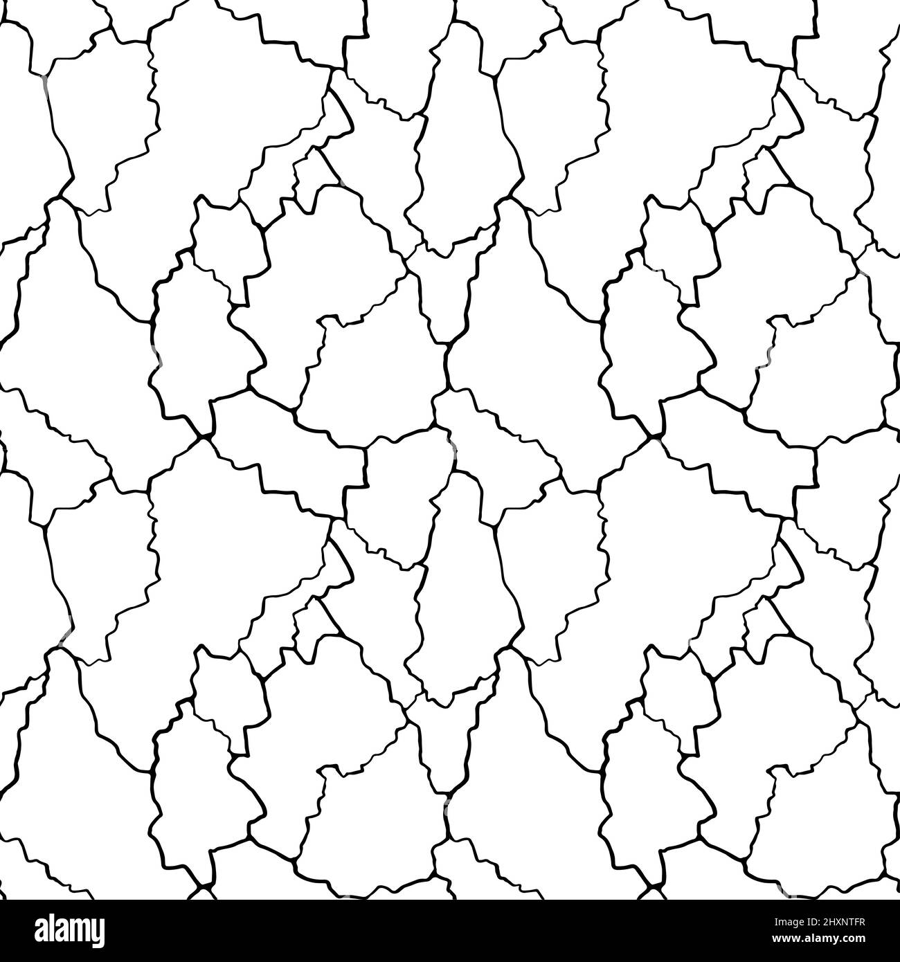 kintsugi art sans couture motif de éclats et de fragments de barbes différents avec des lignes fines. Illustration de Vecteur