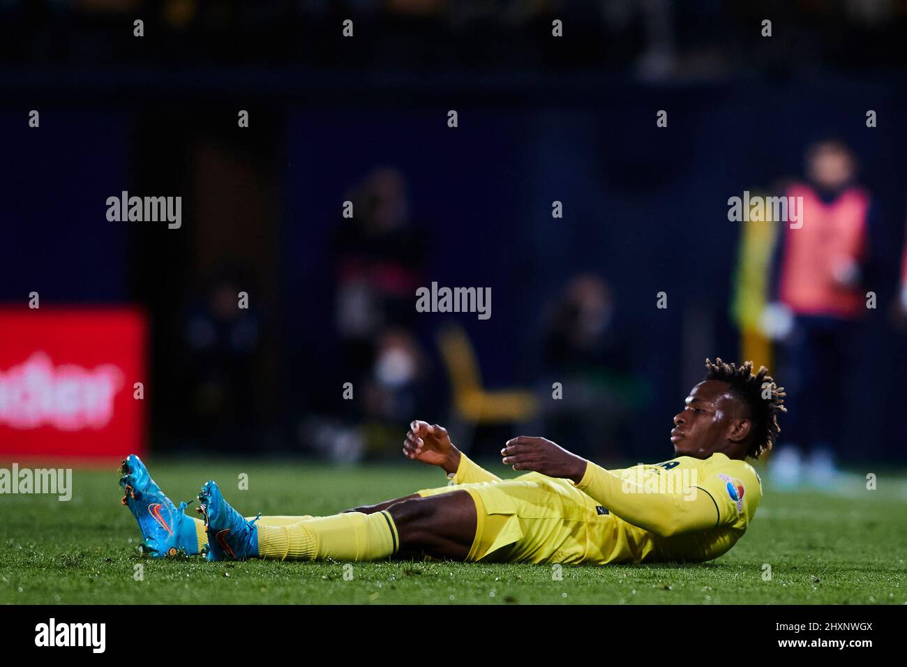 12th mars 2022; Estadio la Ceramica, Vila Real, Espagne; la Liga football, Villarreal CF versus RC Celta de Vigo; Samu Chukwueze de Villarreal CF Banque D'Images