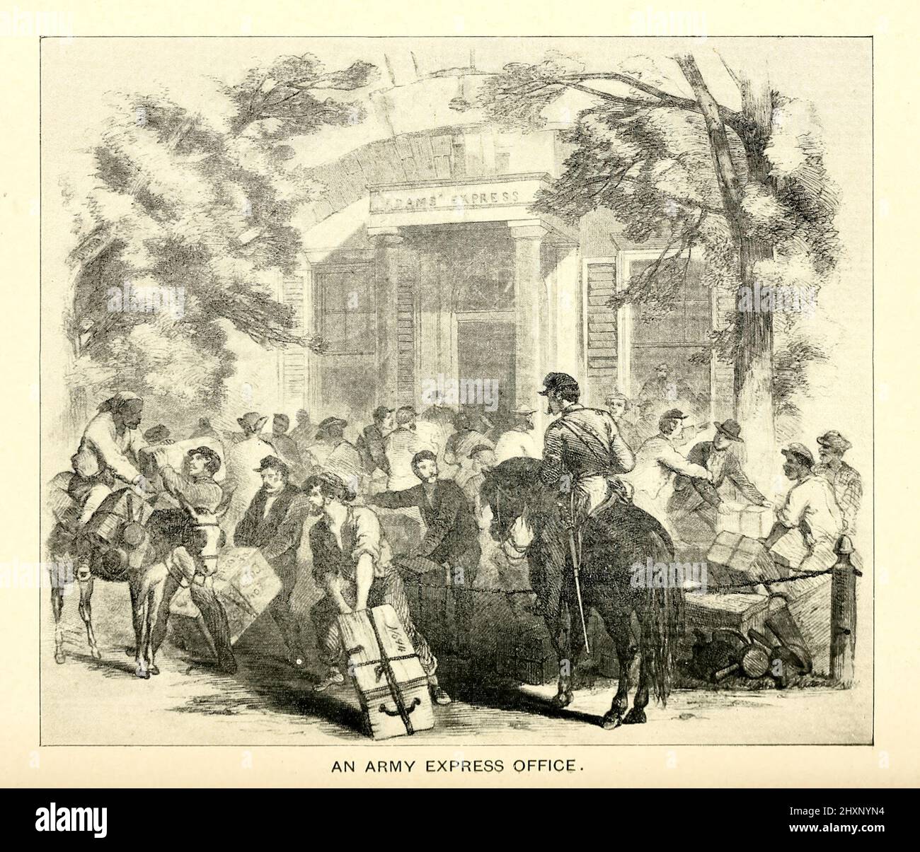 Un bureau Express de l'Armée de terre du livre ' Angels of the Battlefield : a history of the labors of the Catholic sisteraches in the late civil war ' de George Barton, publié en 1898 à Philadelphie, Pennsylvanie, par la Catholic Art Publishing Company. Banque D'Images