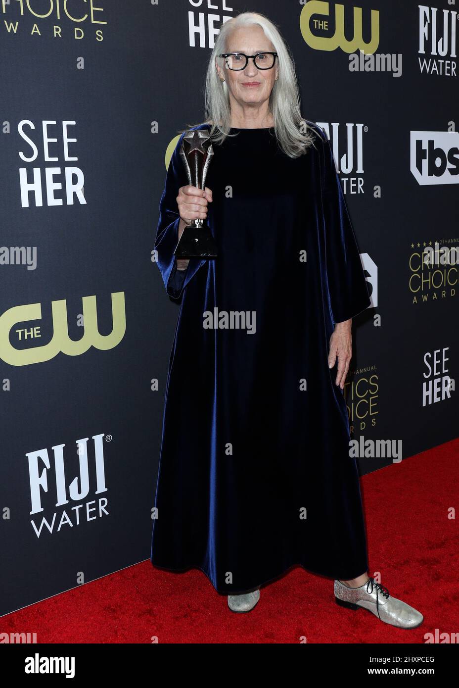 CENTURY CITY, LOS ANGELES, CALIFORNIE, ÉTATS-UNIS - MARS 13 : Jane Campion décerne le prix du meilleur directeur pour « la puissance du chien » dans la salle de presse lors des prix du choix des critiques annuels 27th qui se sont tenus à l'hôtel Fairmont Century Plaza le 13 mars 2022 à Century City, Los Angeles, Californie, États-Unis. (Photo de Xavier Collin/image Press Agency/Sipa USA) Banque D'Images