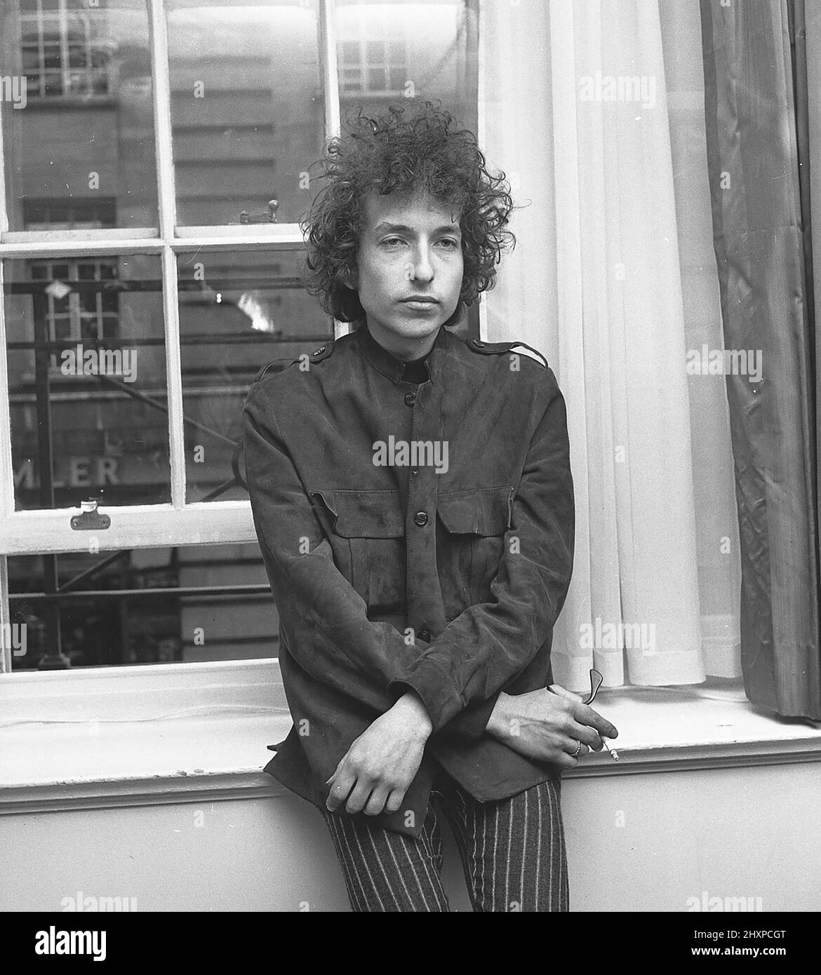 BOB DYLAN musicien folk américain au Savoy Hotel, Londres, en mai 1966. Photo : Tony Gale Banque D'Images