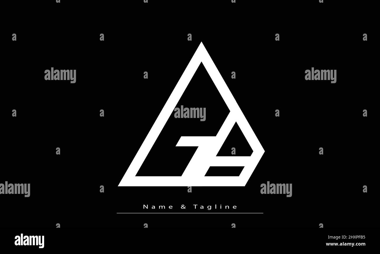 Lettres de l'alphabet initiales Monogram logo GB , BG Illustration de Vecteur