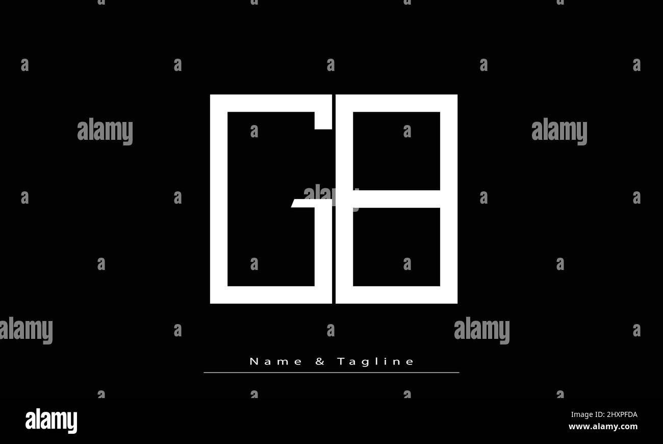 Lettres de l'alphabet initiales Monogram logo GB , BG Illustration de Vecteur