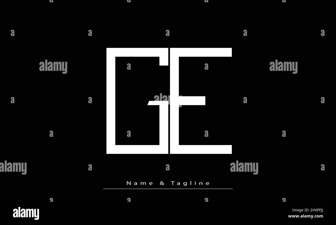 Lettres de l'alphabet initiales Monogram logo GE , EG Illustration de Vecteur