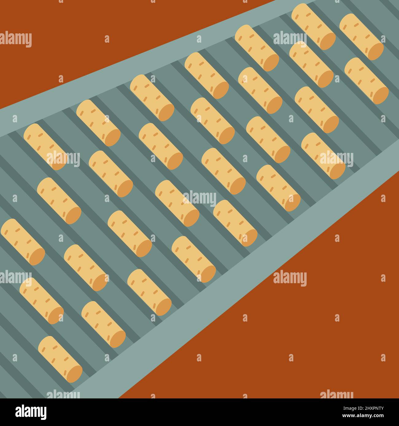 Icône géométrique. Illustration de la couleur de production du liège de vin. Vecteur. Illustration de Vecteur