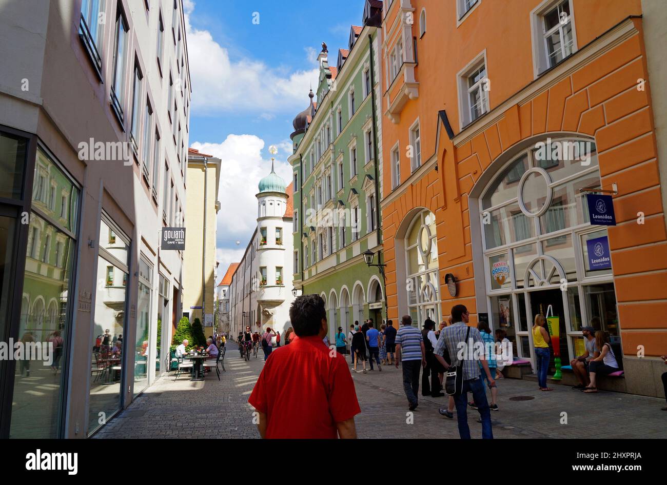 La ville médiévale de Ratisbonne située au point le plus septentrional du Danube, à l’est de la Bavière, en Allemagne Banque D'Images