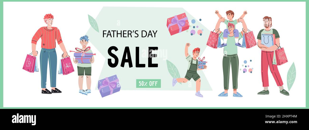 L'homme joyeux temps des fêtes avec des cadeaux Illustration de Vecteur