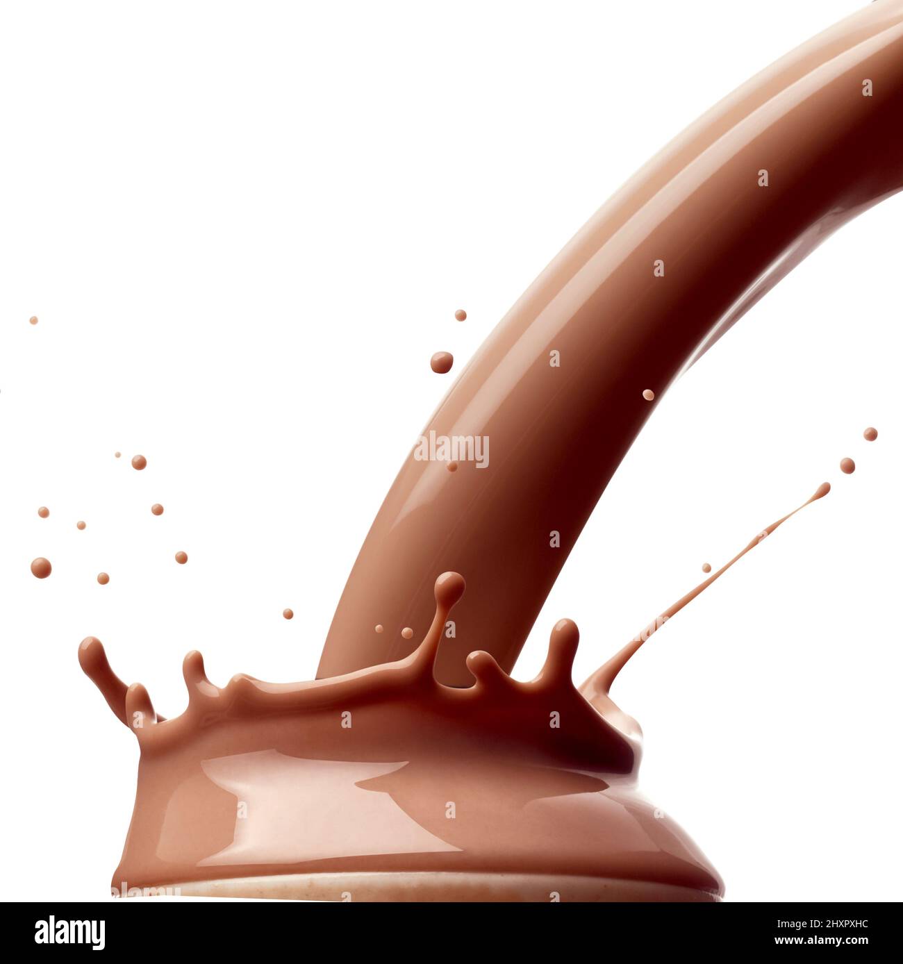 chocolat lait boisson boisson boisson boisson goutte de lait Banque D'Images