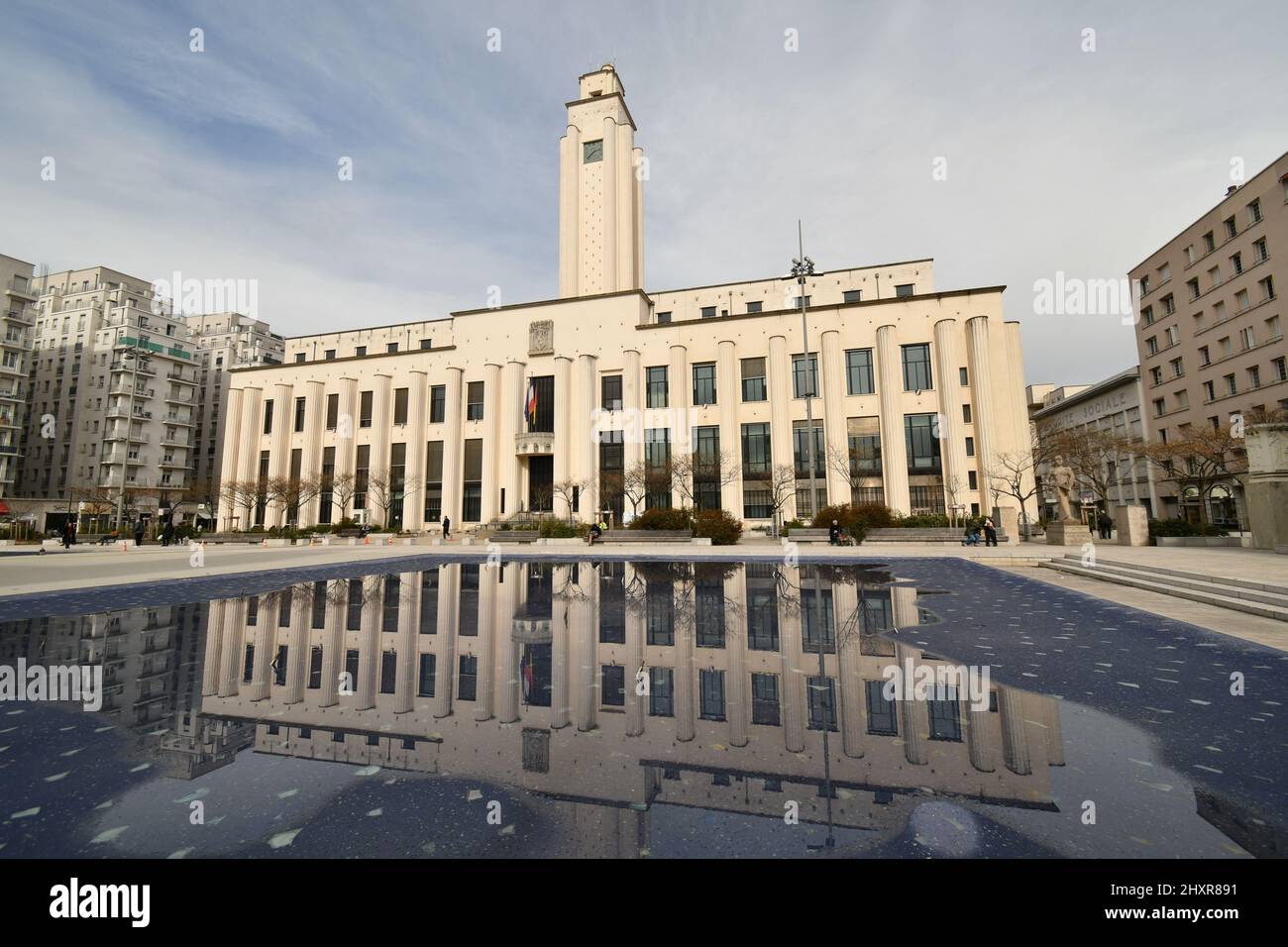 Hôtel de ville de Villeurbanne Banque D'Images