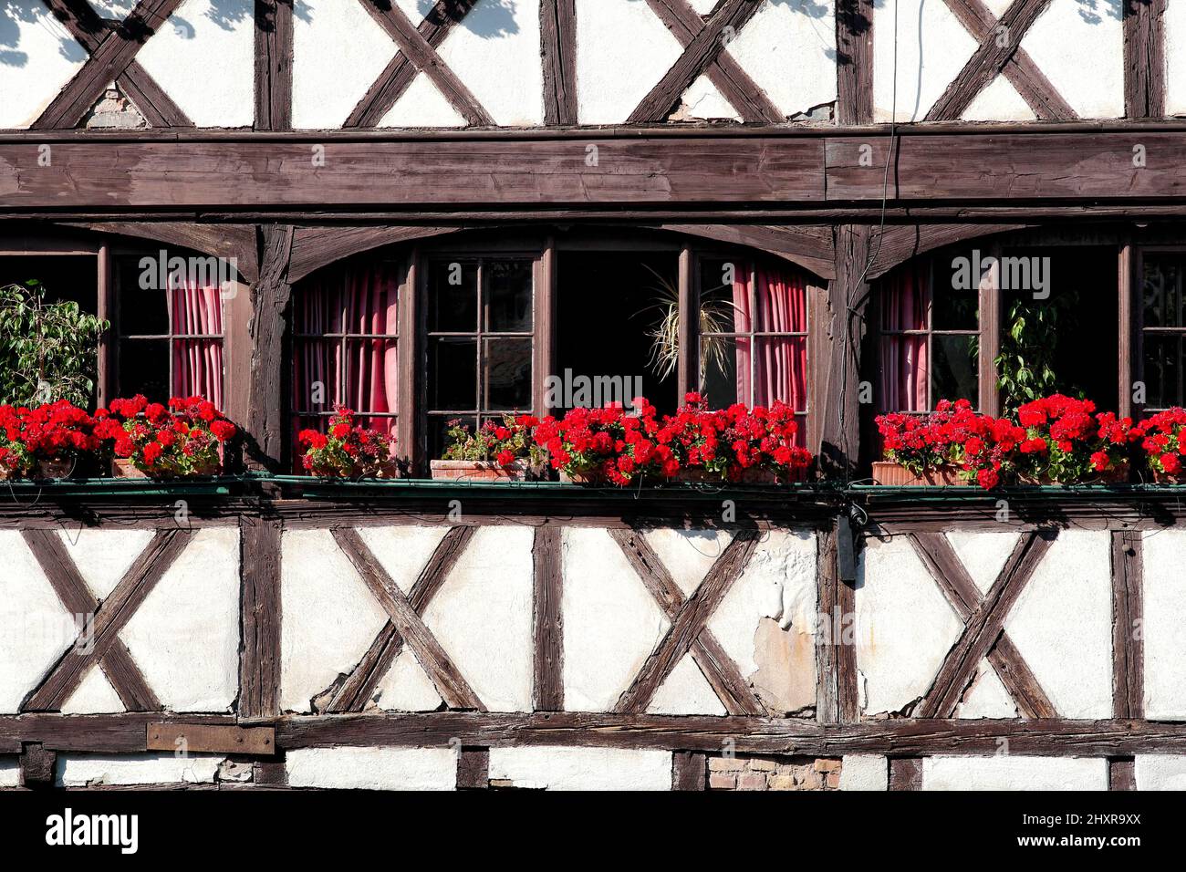 France, Strasbourg, le centre historique classé au patrimoine mondial de l'UNESCO, la petite France, autour de la place Benjamin Zix. Banque D'Images