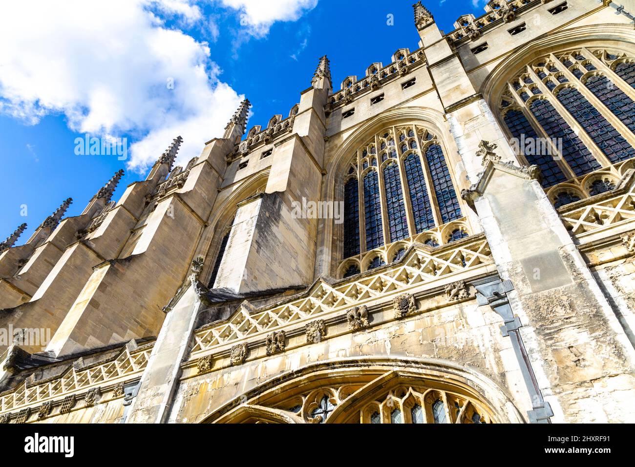 Détails extérieurs de la chapelle King's College de l'université de Cambridge, Cambridge, Royaume-Uni Banque D'Images