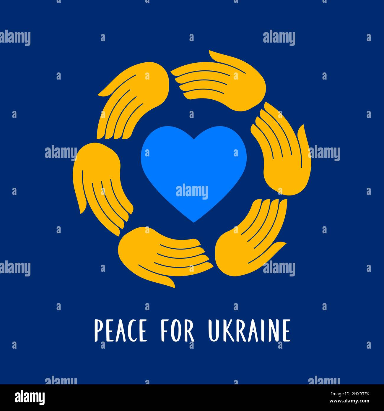 Oiseau volant, colombe comme un symbole de paix. Support Ukraine, Stand with Ukraine bannière et affiche en jaune et bleu couleurs Illustration de Vecteur