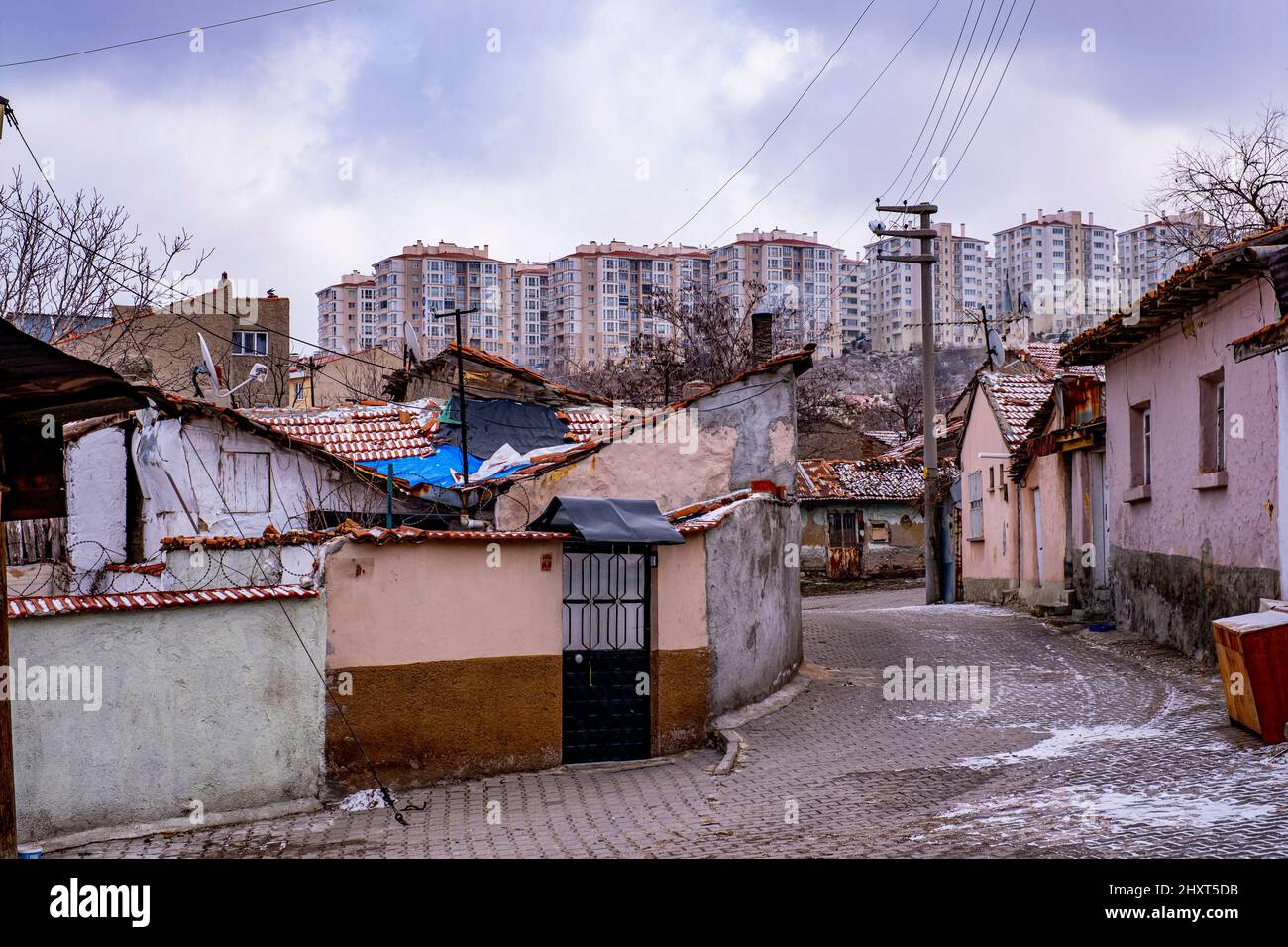 Vieilles maisons colorées à Odunpazarı.Eskisehir Banque D'Images