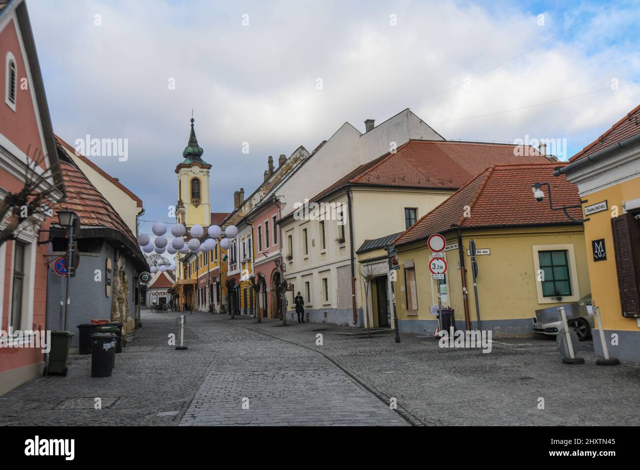 Szentendre : rue Dumtsa Jeno. Hongrie Banque D'Images