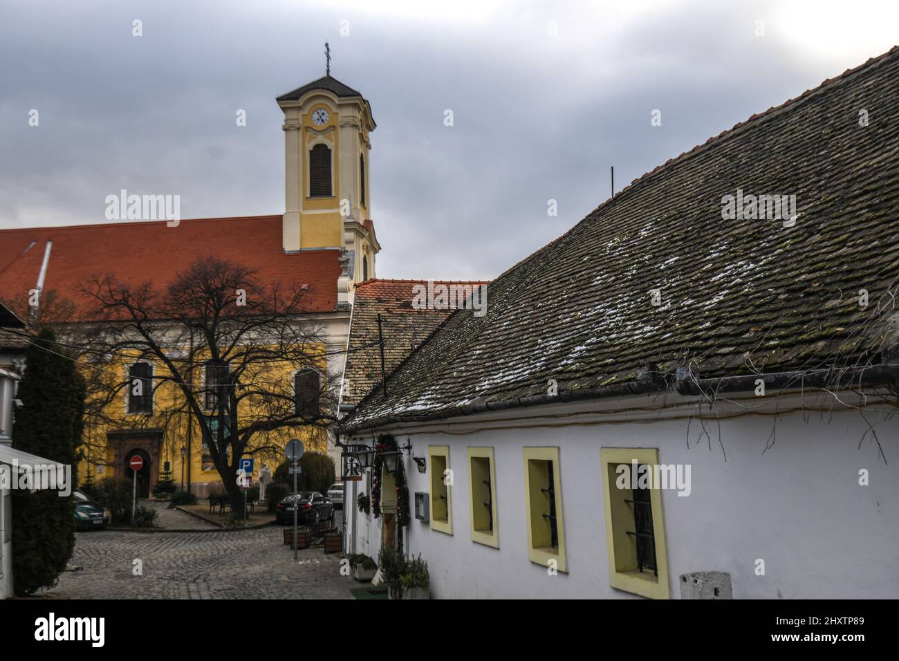 Szentendre : rue Kucsera Ferenc. Hongrie Banque D'Images