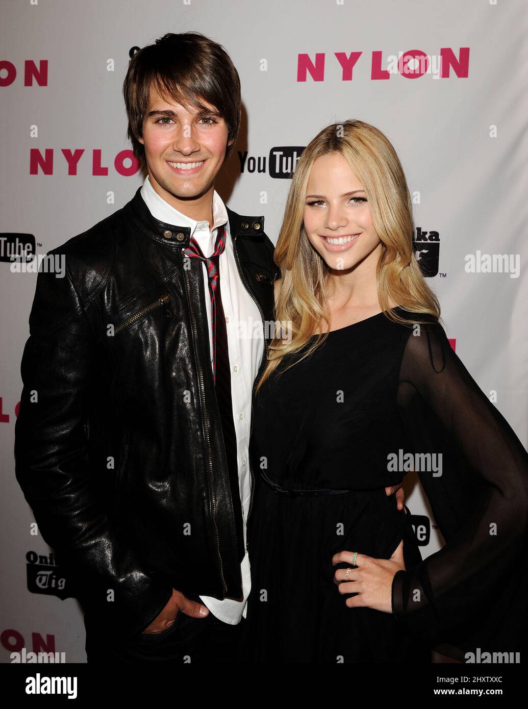 James Maslow et Halston Schrage lors de la fête « Young Hollywood » organisée par LE MAGAZINE NYLON à Bardot, en Californie Banque D'Images