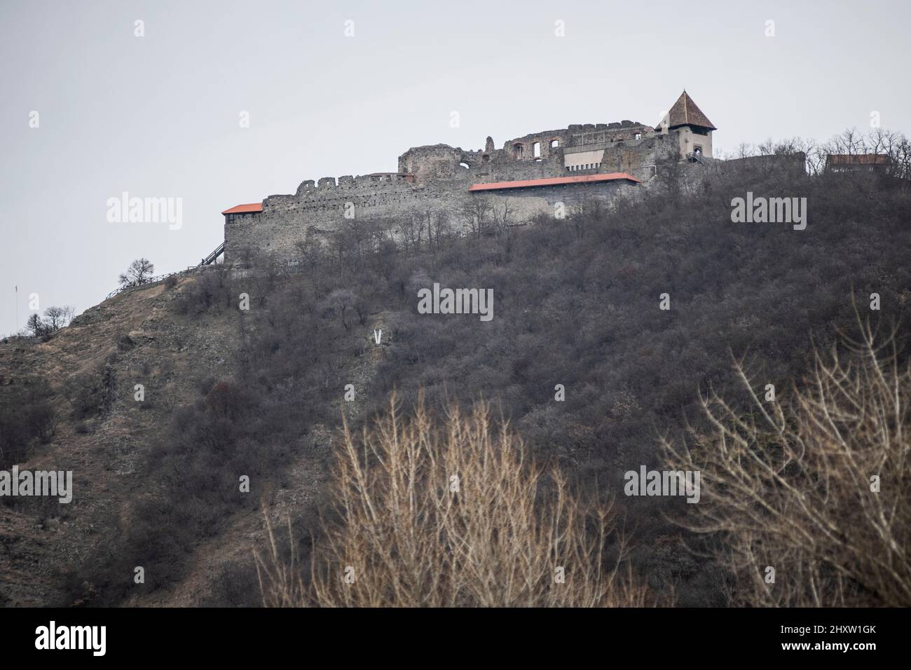 Citadelle de Visegrad et Château supérieur, Hongrie Banque D'Images