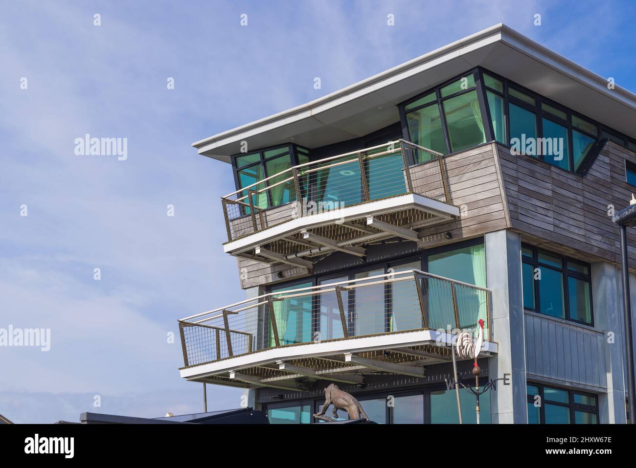 Une maison de luxe sur le front de mer à Aldeburgh. ROYAUME-UNI Banque D'Images