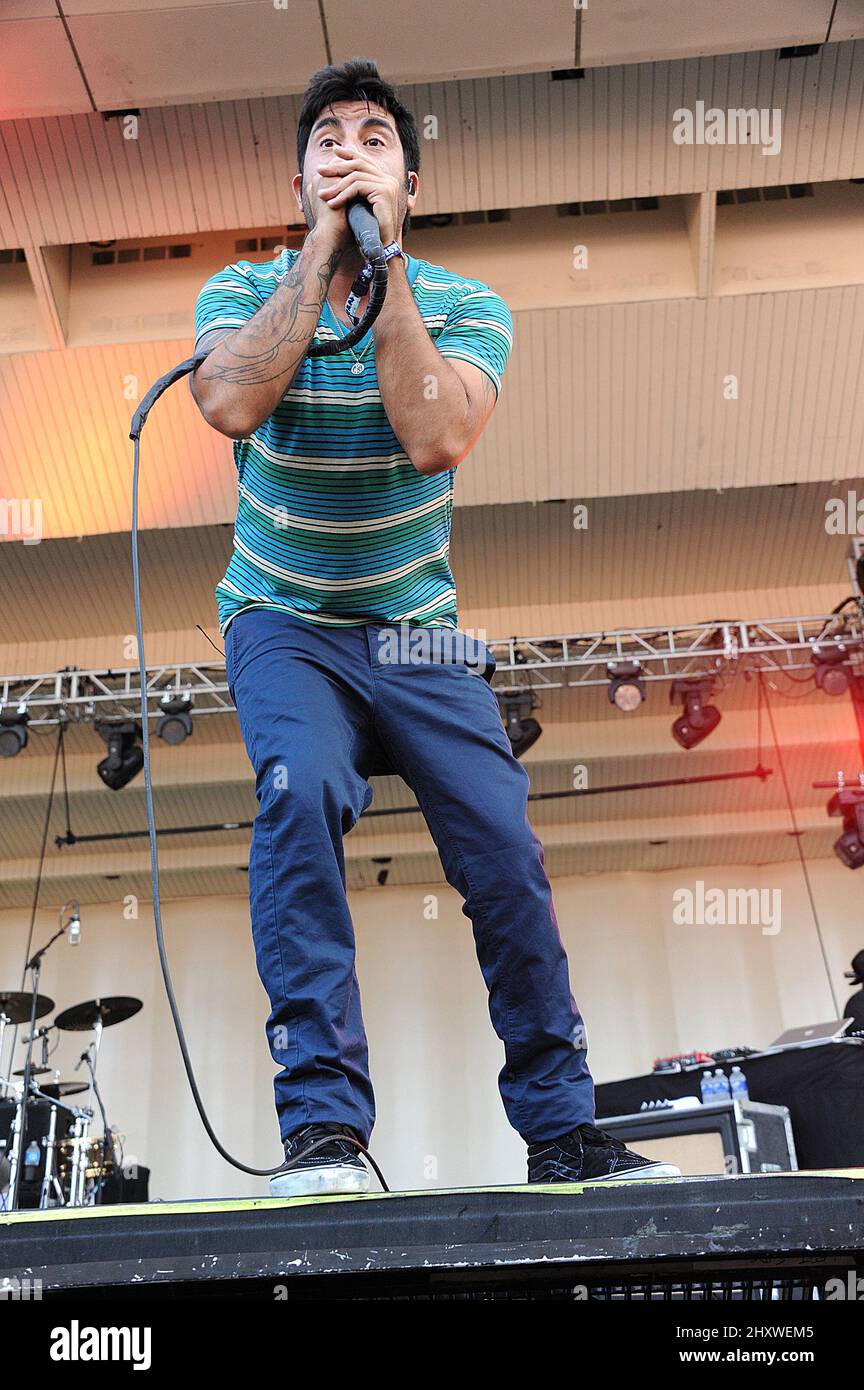 Chino Moreno de Deftones lors du festival de musique Lollapalooza 20th anniversaire qui se