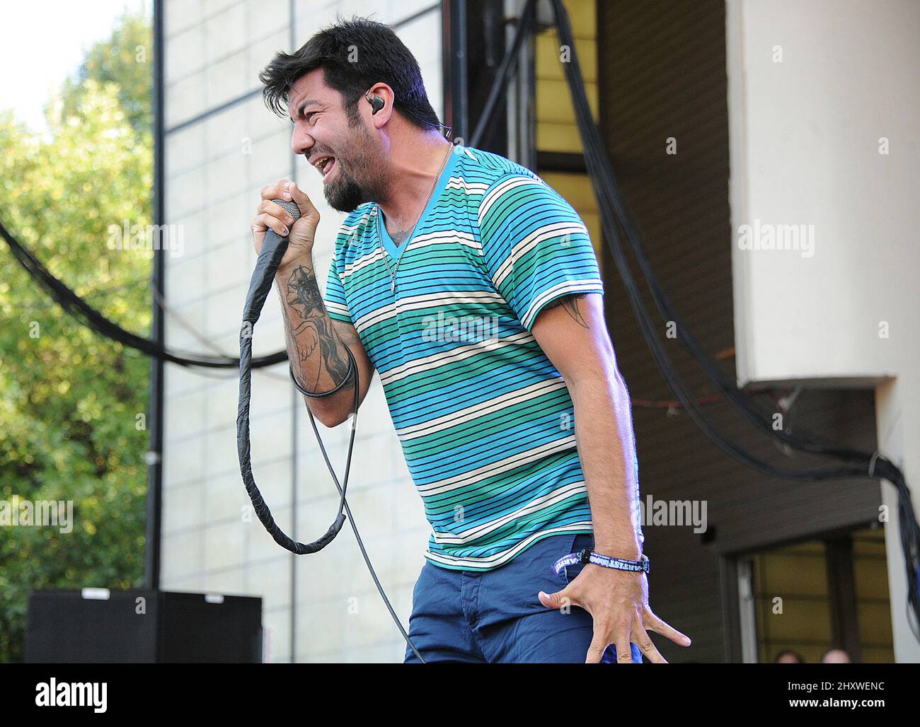 Chino Moreno de Deftones lors du festival de musique Lollapalooza 20th anniversaire qui se