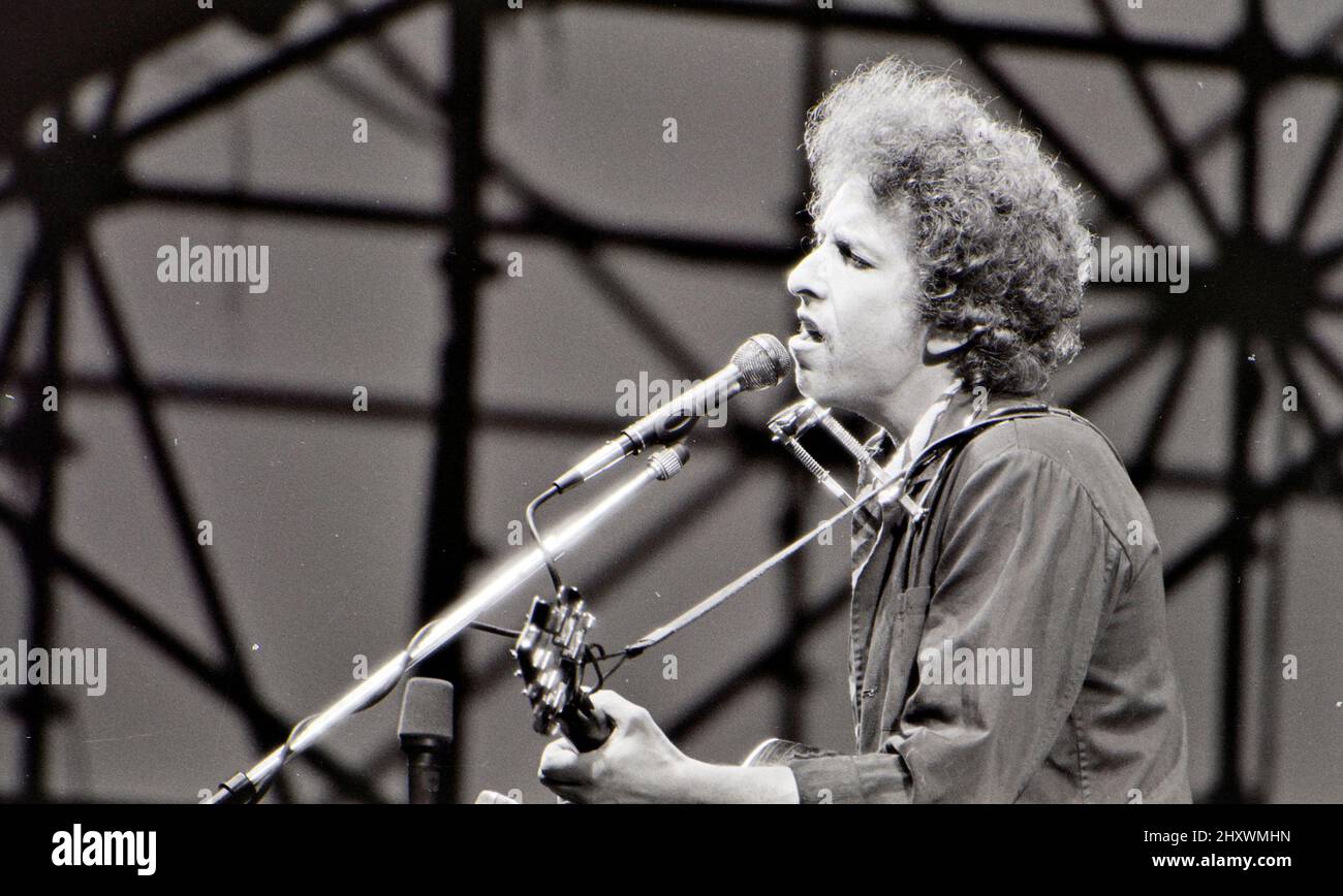 BOB DYLAN musicien folk américain en 1975 Banque D'Images