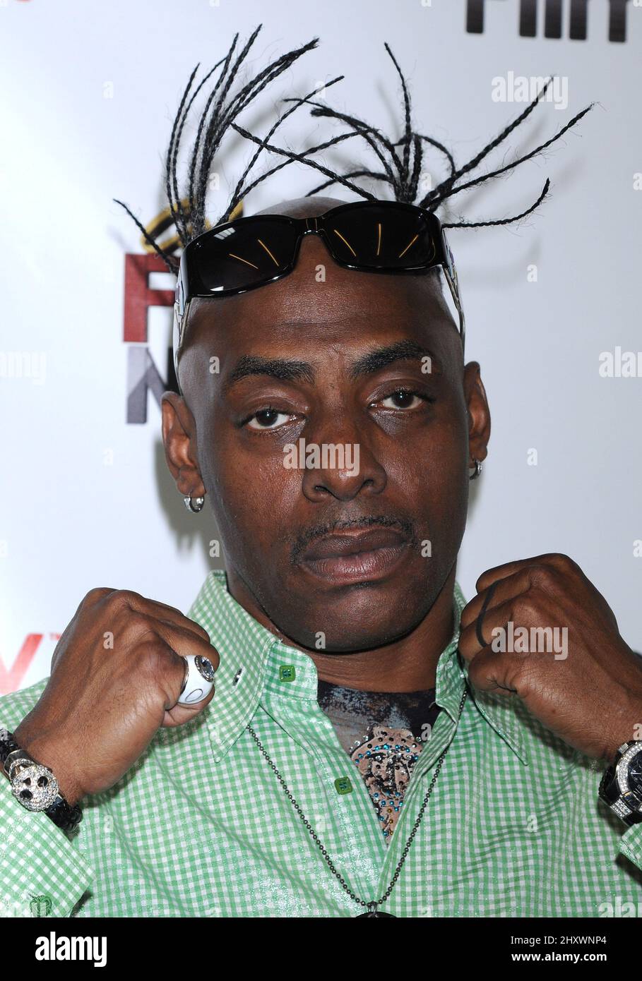 Coolio lors de la conférence de presse "Celebrity Fight Night" qui s'est tenue à Beverly Hills, en Californie Banque D'Images