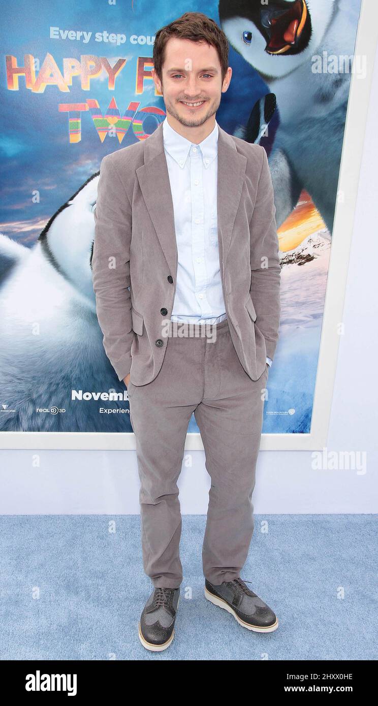 Elijah Wood lors de la première mondiale « Happy Feet 2 » au Grauman's Chinese Theatre à Hollywood, Californie Banque D'Images