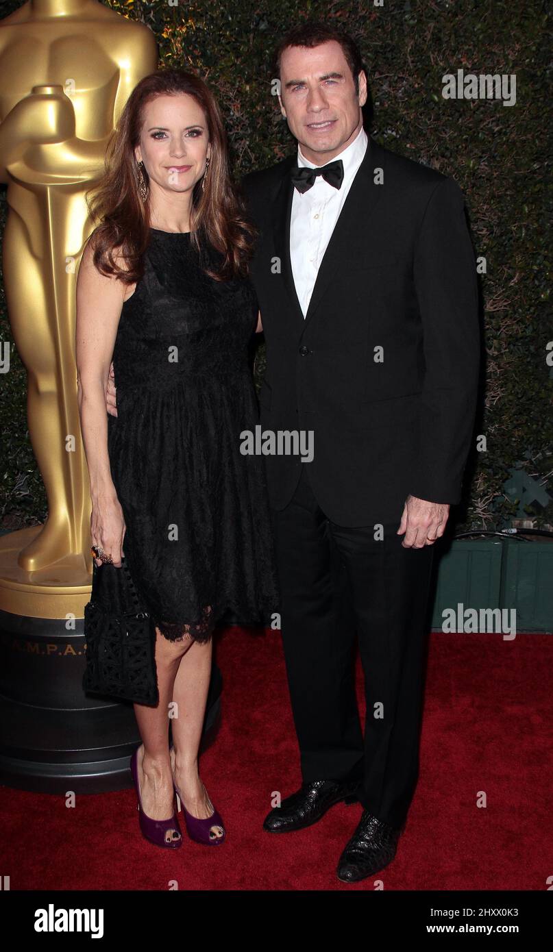 Kelly Preston et John Travolta au Governors ball 3rd, à Los Angeles. Banque D'Images