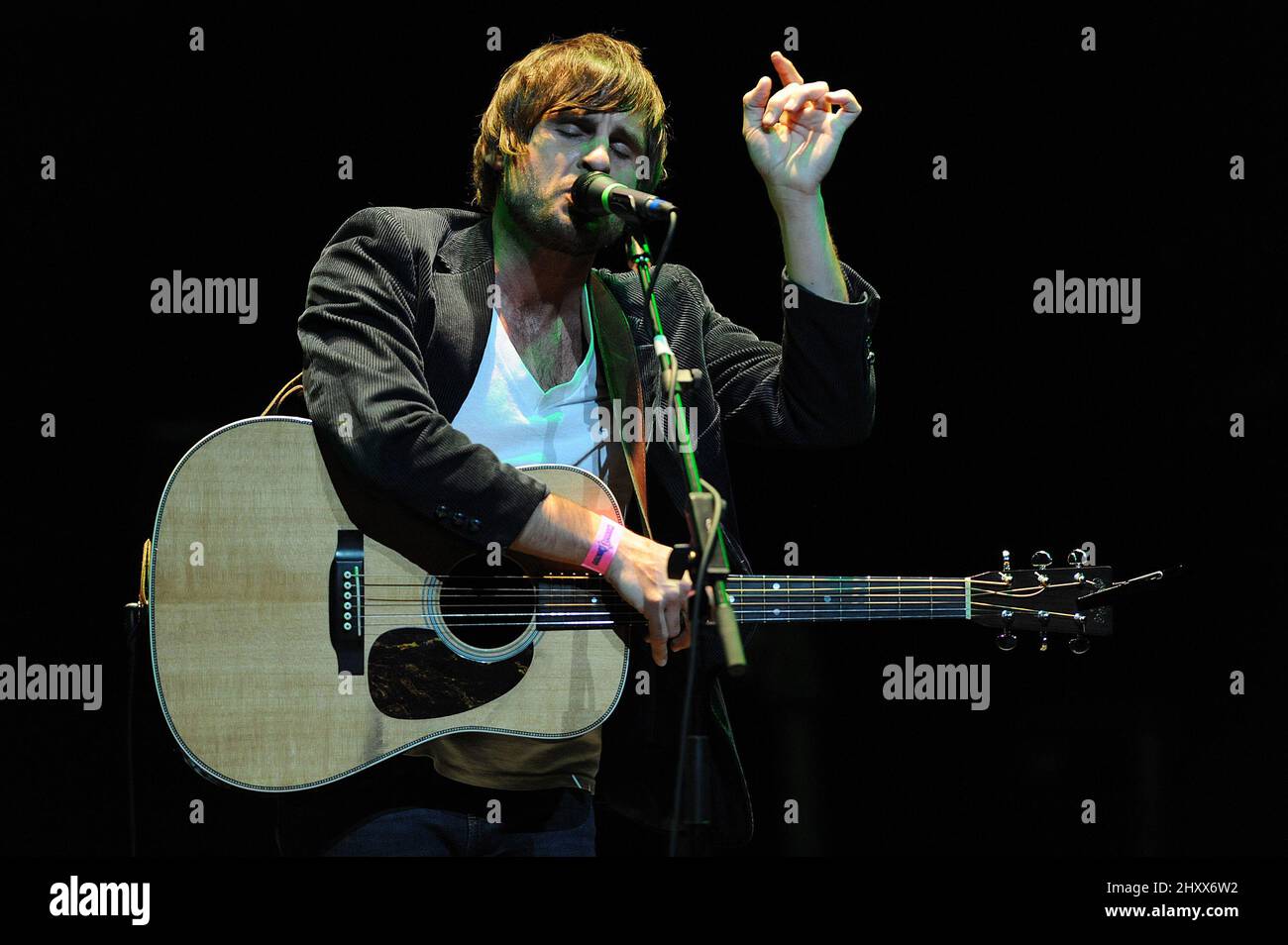 Eric Baker lors de la tournée de 2011 à la House of Blues à Myrtle Beach, Caroline du Sud Banque D'Images