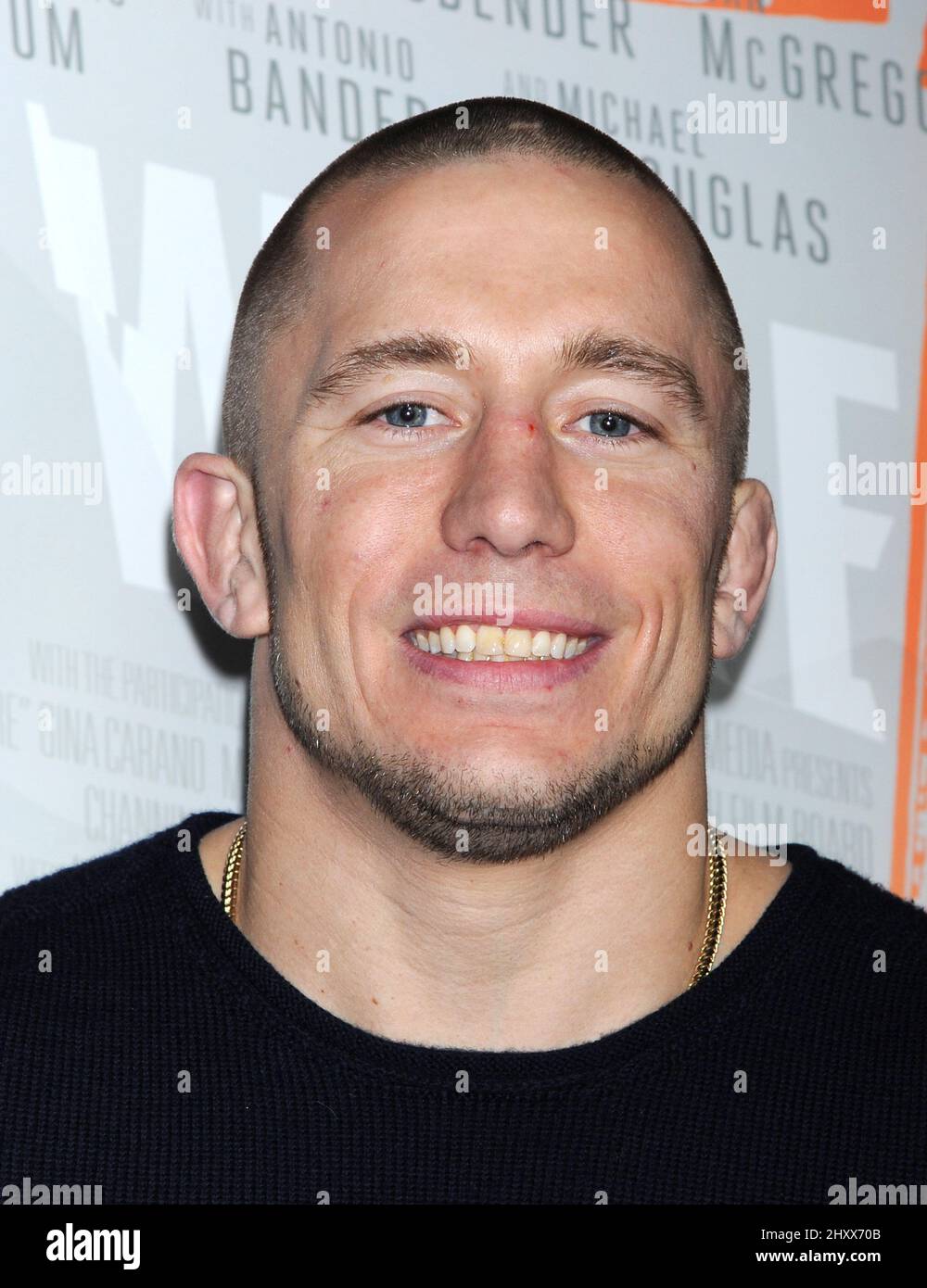 Georges St-Pierre lors de la première 'haywire' de Los Angeles présentée par Relativité Media et Playboy au DGA Theatre Banque D'Images