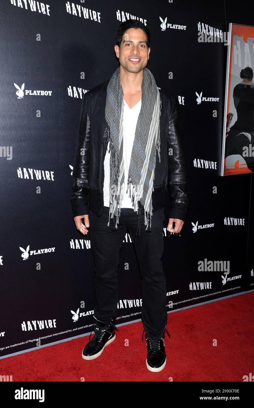 Adam Rodriguez lors de la première 'haywire' de Los Angeles présentée par Relativité Media et Playboy au DGA Theatre Banque D'Images