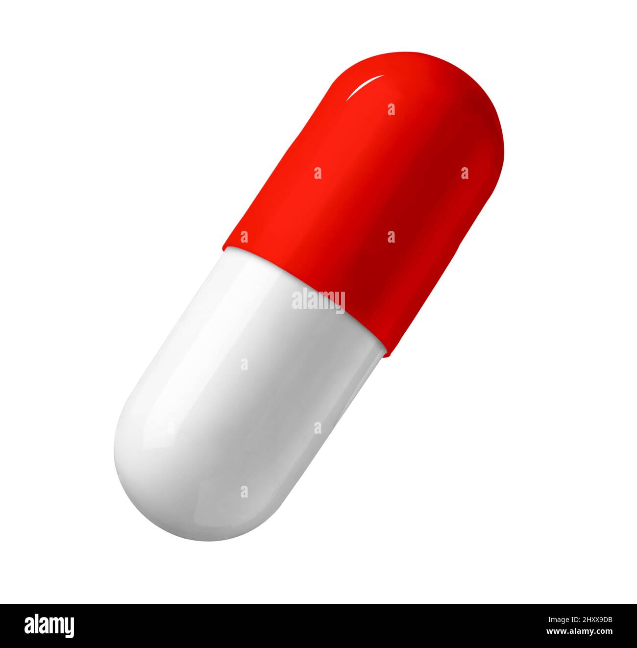 médicament médical à comprimé rouge blanc Banque D'Images