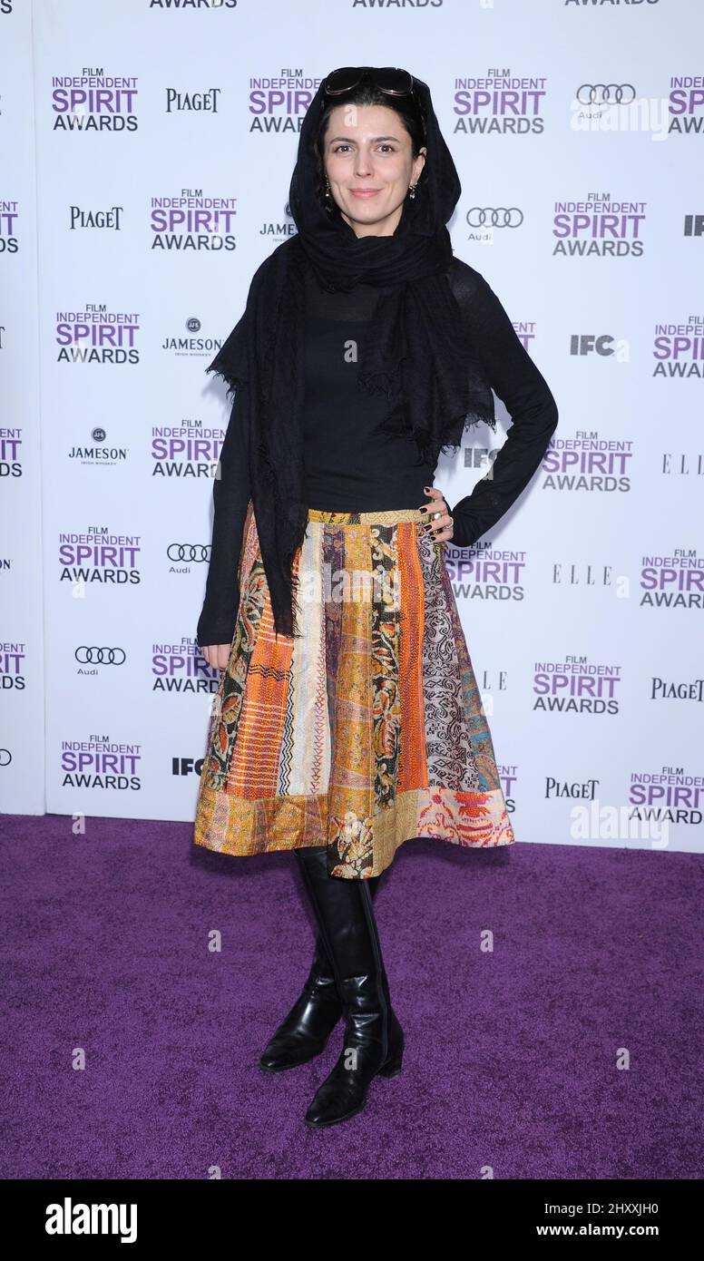 Leyla Hatami participe aux film Independent Spirit Awards 2012 qui se tiennent sur la plage de Santa Monica, en Californie, aux États-Unis. Banque D'Images