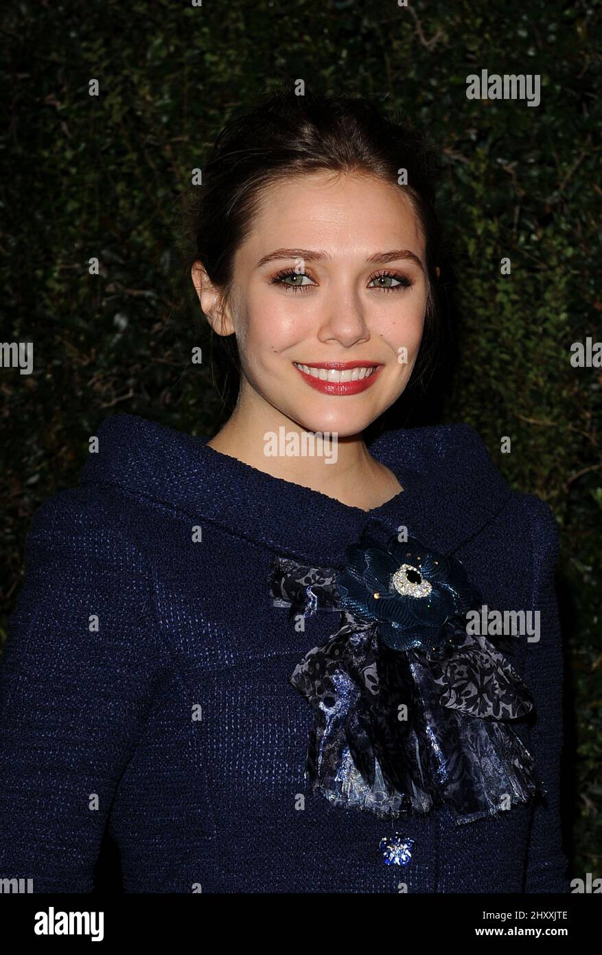Elizabeth Olsen assistant au dîner avant-Oscar de Chanel au restaurant Madeo à Los Angeles, Etats-Unis. Banque D'Images