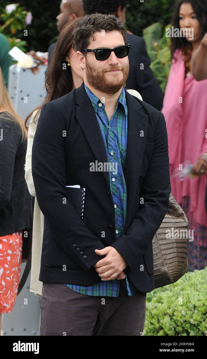 Adam Pally a observé à Santa Monica, en Californie Banque D'Images