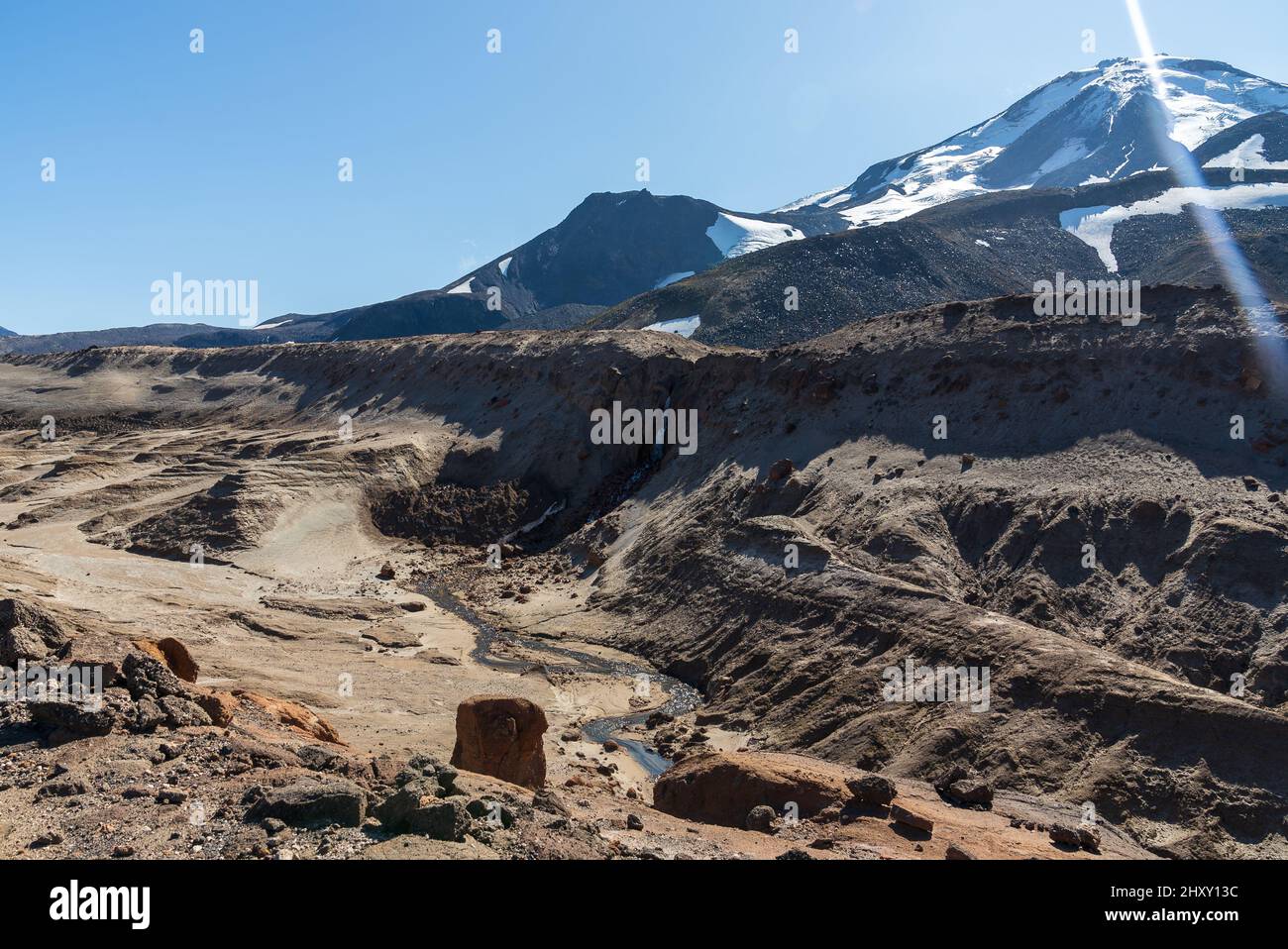 Célèbre vallée de dix mille fume dans le parc national de Katmai en Alaska Banque D'Images