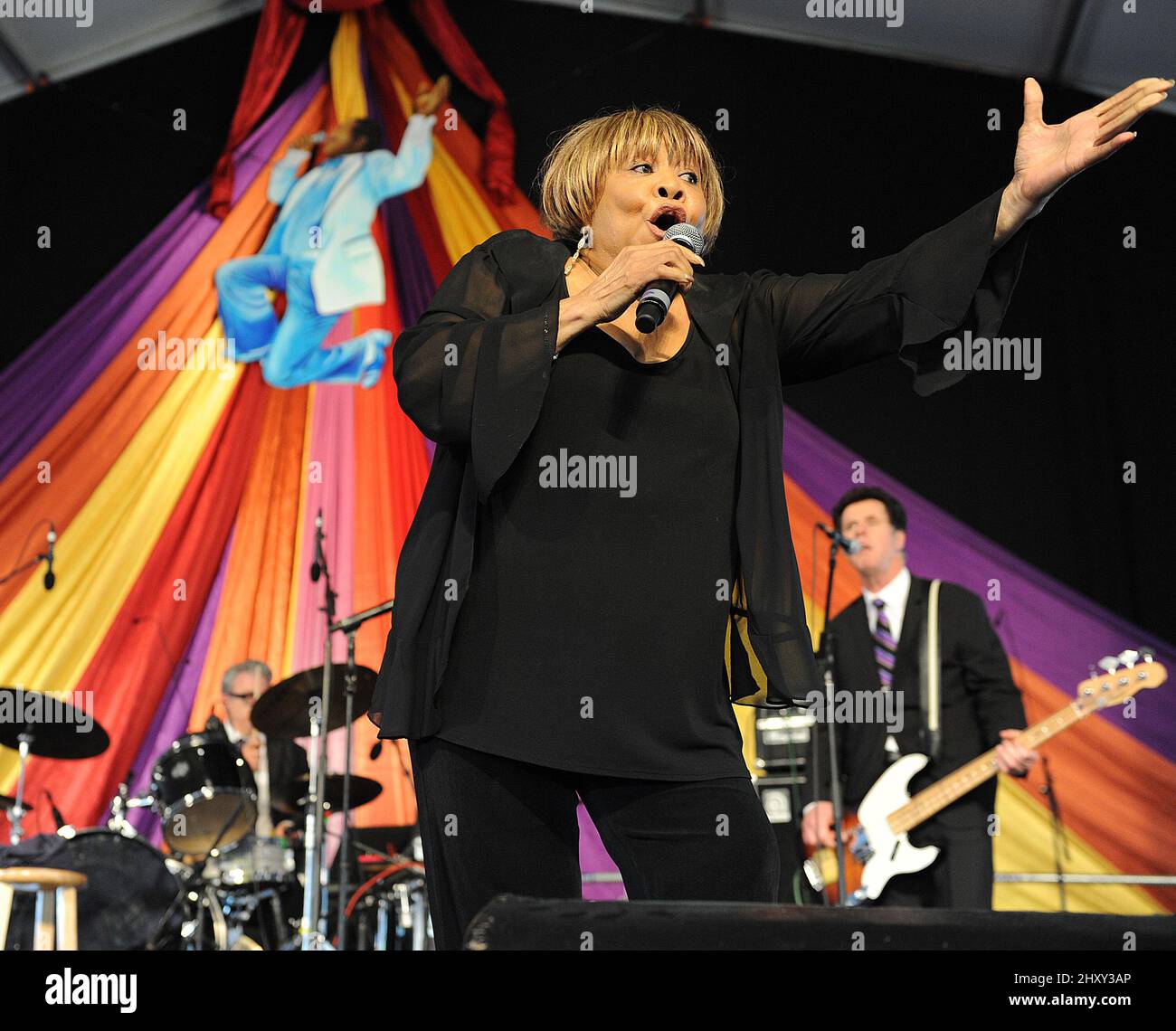 Mavis Staples se produit au New Orleans Jazz & Heritage Festival 2012 le 4th mai 2012. Banque D'Images