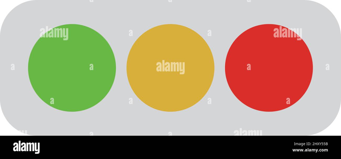 Un feu de circulation vert, jaune ou rouge s'allume. Vecteur modifiable. Illustration de Vecteur