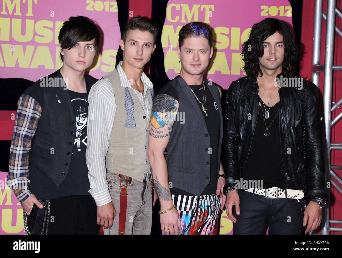 Hot Chelle Rae à l'occasion des CMT Music Awards 2012 qui se sont déroulés au Bridgestone Arena de Nashville, aux États-Unis. Banque D'Images