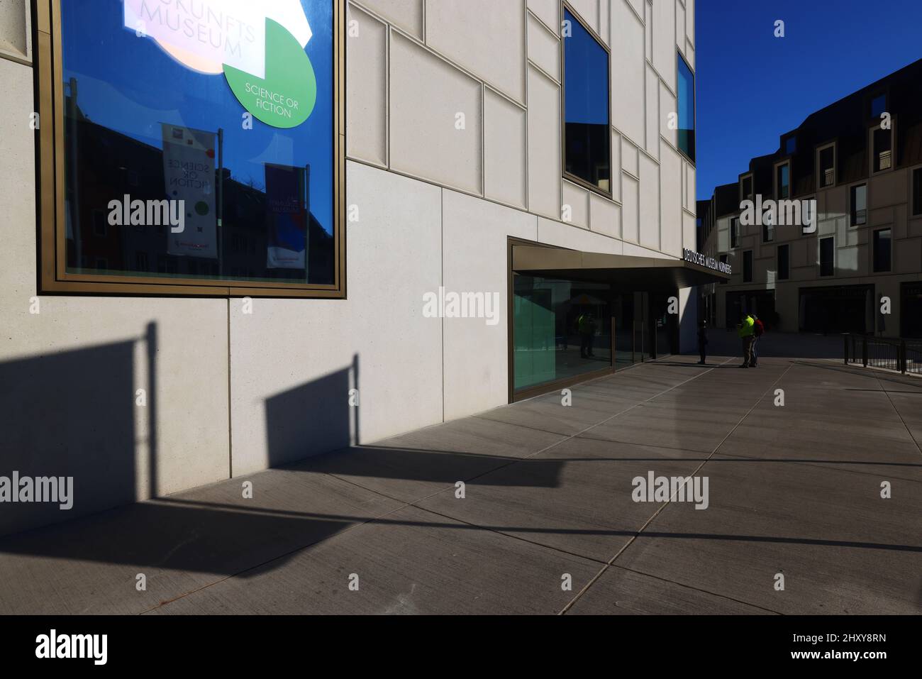 Zukunft, Kunst, Nürnberg moderne Architektur beim Zukunftsmuseum oder Deutschen Museum in der Innenstadt oder Altstadt von Nuernberg, Franken, Bayern Banque D'Images