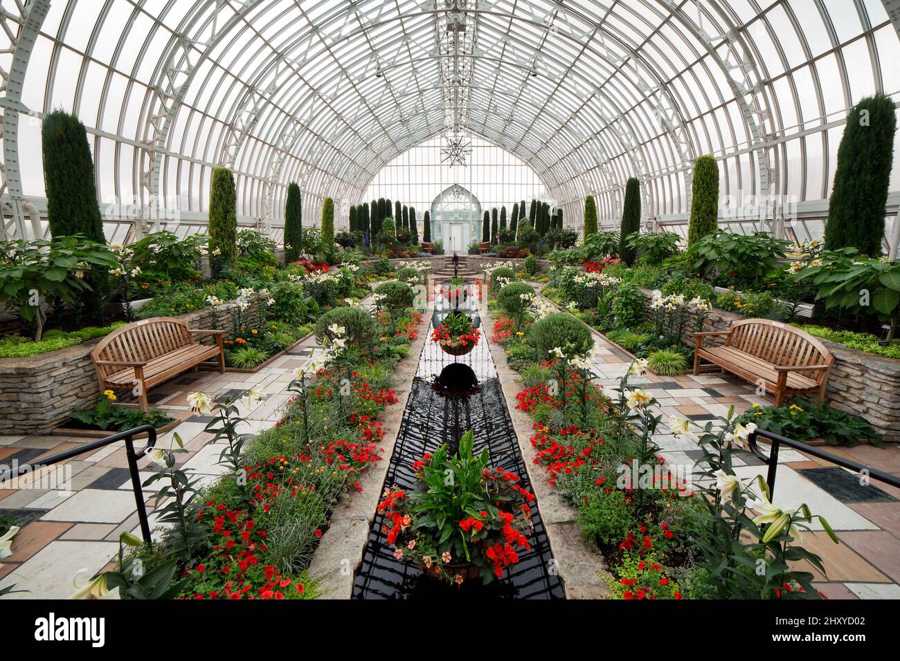 Belle photo du Como Park Conservatory à St. Paul, Minnesota Banque D'Images